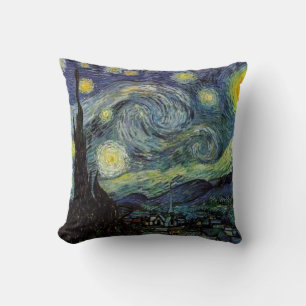 Starry Night, Vincent Van Gogh. Throw Pillow