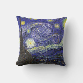 Starry Night, Vincent Van Gogh. Throw Pillow