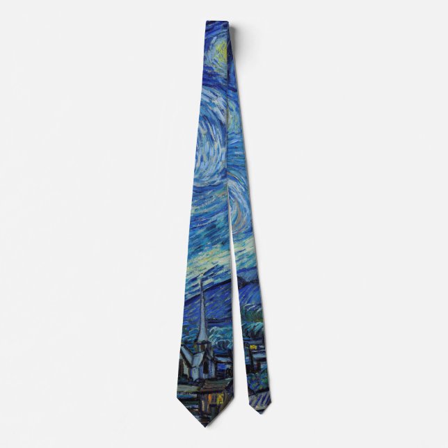Starry Night, Vincent van Gogh Tie (Front)