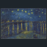 Starry Night, Vincent van Gogh Tissue Paper<br><div class="desc">Vincent Willem van Gogh (30 March 1853 – 29 July 1890) was a Dutch post-impressionist painter who is among the most famous and influential figures in the history of Western art. In just over a decade, he created about 2, 100 artworks, including around 860 oil paintings, most of which date...</div>