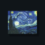 Starry Night Vincent van Gogh Vintage Painting Art Canvas Print<br><div class="desc">Vincent van Gogh (Dutch, 1853 - 1890) Starry Night, 1889, Oil on canvas Unframed: 73 × 92 cm (28.7 × 36.2 in) This painting depicts the view from the east facing window of Van Gogh's asylum room at Saint-Rémy-de-Provence, he added an idealized village. It has been in the permanent collection...</div>