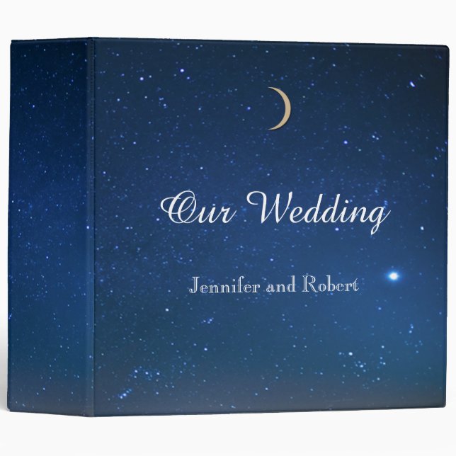 Starry Night Wedding Binder (Front/Spine)