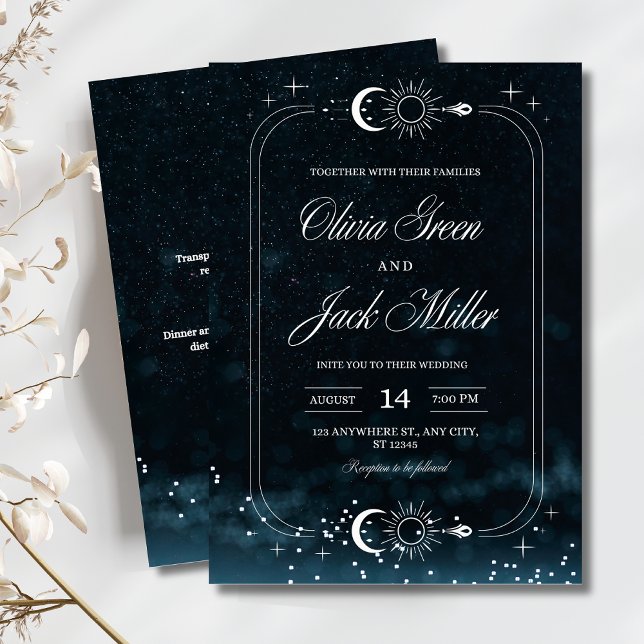 Starry Night Wedding Celestial Invitation, Galaxy  Invitation (Creator Uploaded)