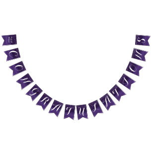 Starry night wedding congratulations bunting bunting flags