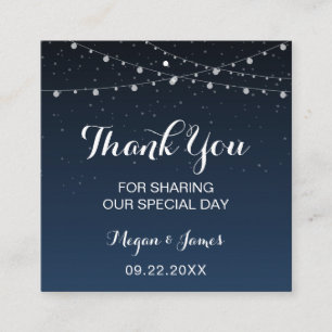 Starry Night Wedding Favour Tag