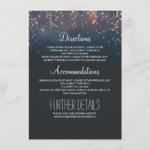Starry Night Wedding Guest Information Enclosure Card