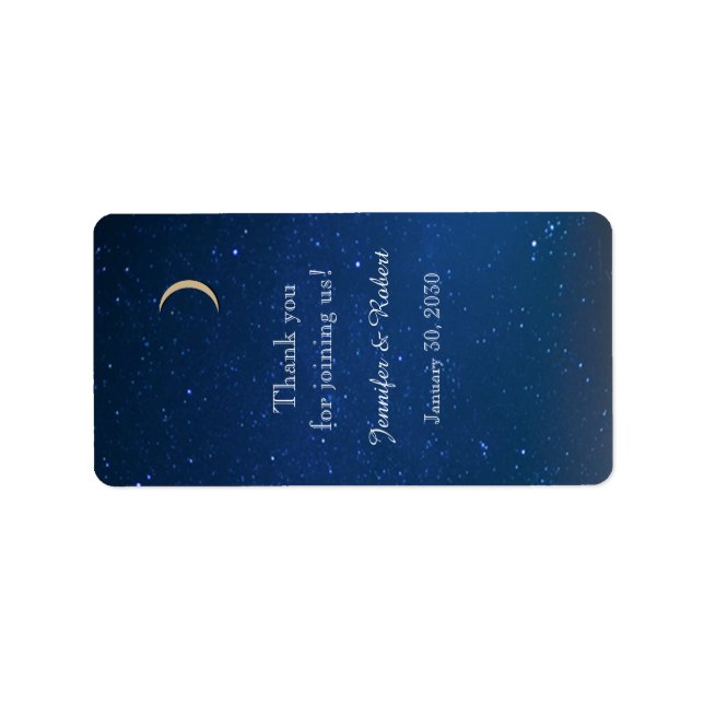 Starry Night Wedding Lip Balm Label (Front)