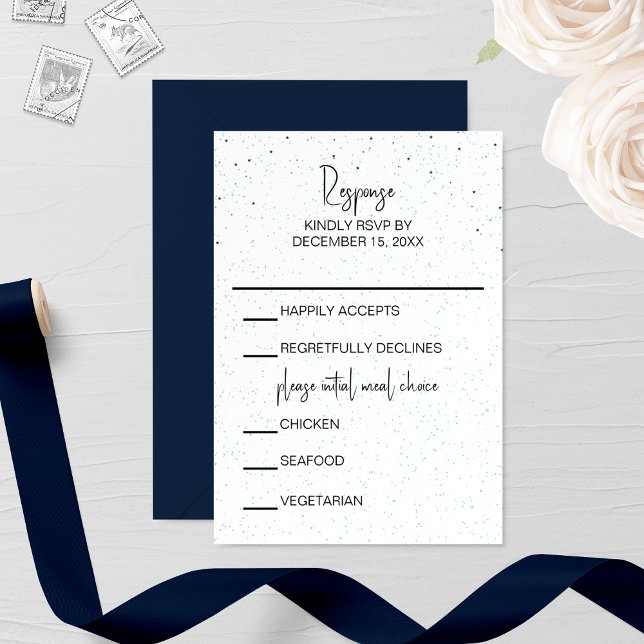 Starry Night Wedding RSVP Card (Creator Uploaded)
