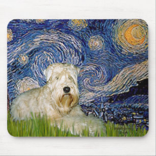 Starry Night - Wheaten Terrier 1 Mouse Pad