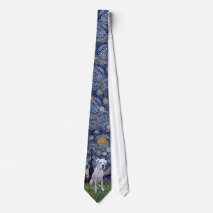 Starry Night - White Boxer Tie