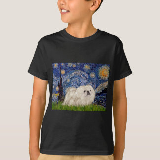 Starry Night - White Pekingese 4 T-Shirt