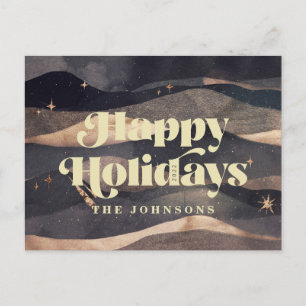 Starry Night Winter Sky Modern Elegant Chic Holiday Postcard