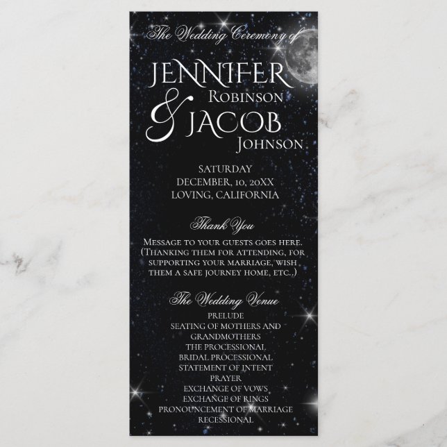 Starry Night with Moon Program (Front)