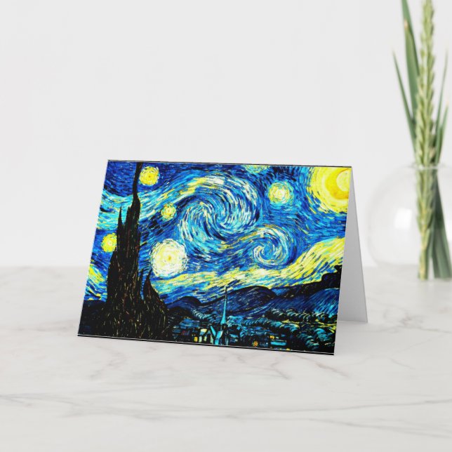 Starry Night, world famous painting by van Gogh Card (Front)