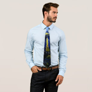 Starry Night, world-famous van Gogh art Tie