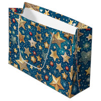 Starry Night Wrapping Paper Shimmering and Festive