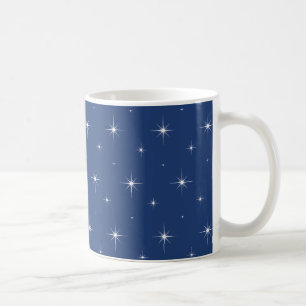 Starry Nights and Stylish Days with This Dark Blue Coffee Mug