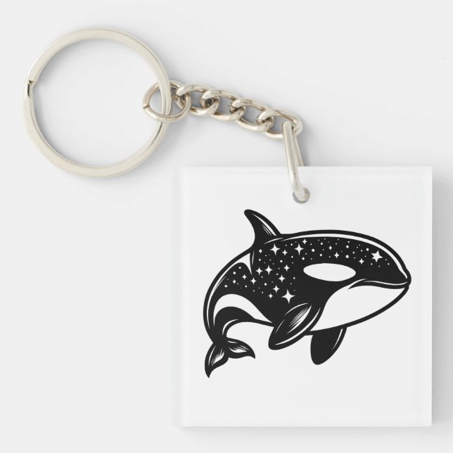 Starry Orca Keychain (Front)