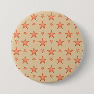 Starry pattern in gradient terracotta orange 3 inch round button
