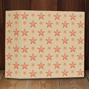 Starry pattern in gradient terracotta orange  binder