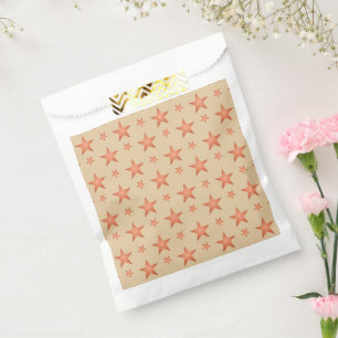 Starry pattern in gradient terracotta orange favour bag