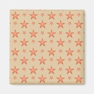 Starry pattern in gradient terracotta orange magnet