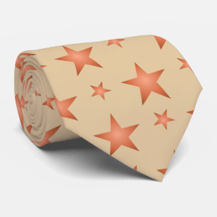 Starry pattern in gradient terracotta orange tie