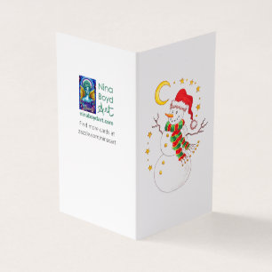 Starry Père Noël Snowman *pack de 25 cartes de fin