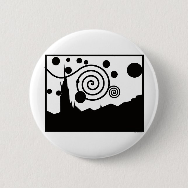 Starry Pictogram 2 Inch Round Button (Front)