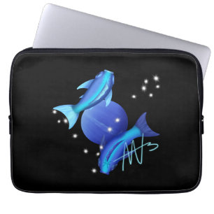 Starry Pisces Neptune Zodiac Laptop Sleeve