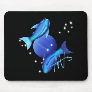 Starry Pisces Neptune Zodiac Mouse Pad