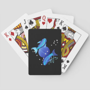 Starry Pisces Neptune Zodiac Playing Cards
