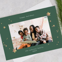 Starry Premium Emerald Onyx Christmas Photo Happy