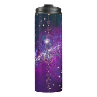 Starry Purple & Black Galaxy Thermal Tumbler 