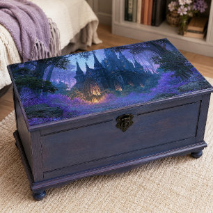 Starry Purple Forest Gothic Castle Decoupage Tissue Paper