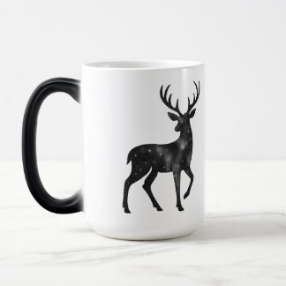 Starry Reindeer Silhouette Custom Magic Mug