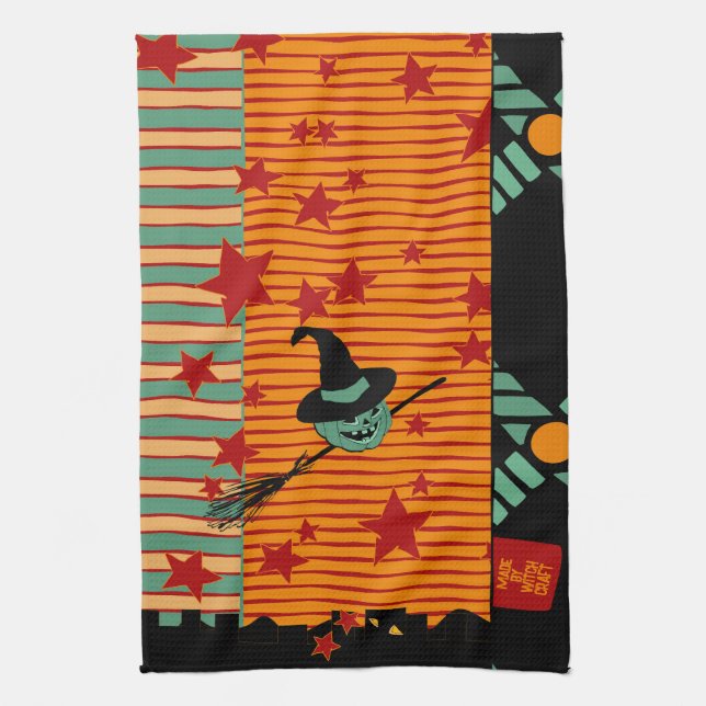 Starry Ride with Green Jack Tea Towel (Vertical)