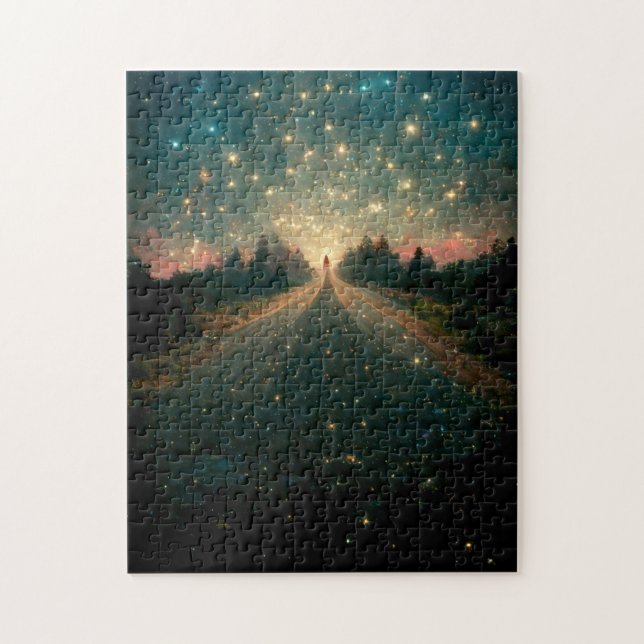 Starry Road Fantasy Landscape Sci-Fi Jigsaw Puzzle (Vertical)