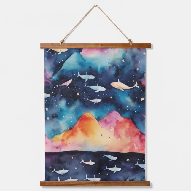 Starry Seascape Hanging Tapestry (Front)