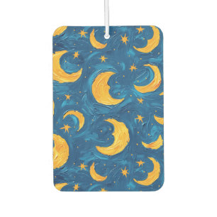 Starry Skies Blue Gold Moons Stars Air Freshener
