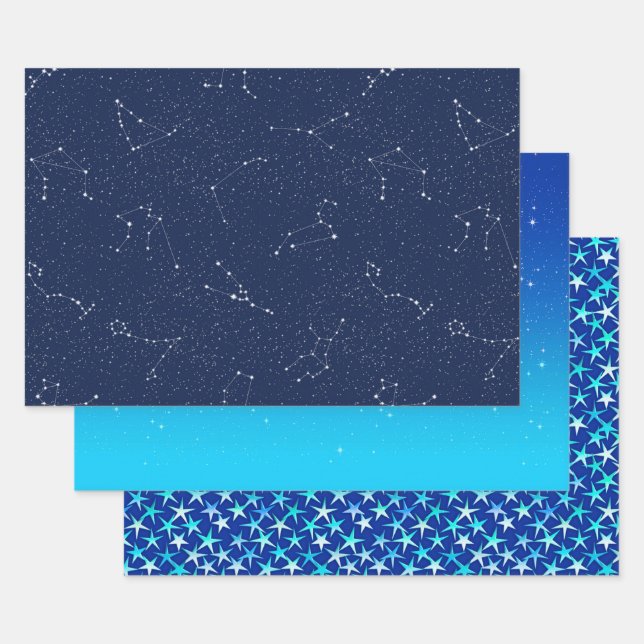 Starry Skies Wrapping Paper Sheet (Set)