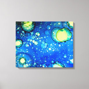 Starry Sky Alcohol Ink Painting Canvas Print