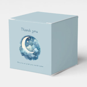 Starry sky and moon baby shower welcome favor box