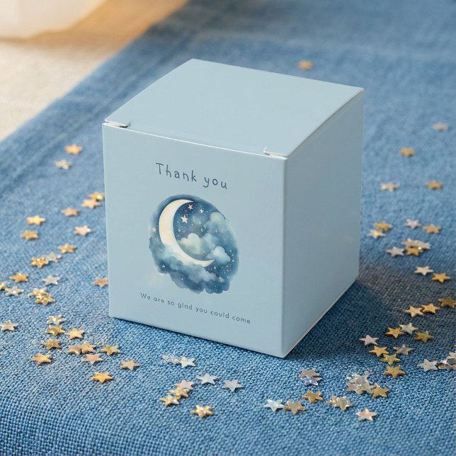 Starry sky and moon baby shower welcome favor box (Starry sky and moon baby shower welcome favor boxes.)