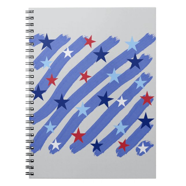 starry sky, brushstroke Clipart Notebook (Front)