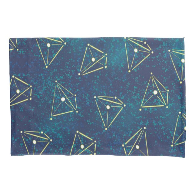 Starry Sky Chemistry Art – Molecule Constellations Pillowcase (Front)