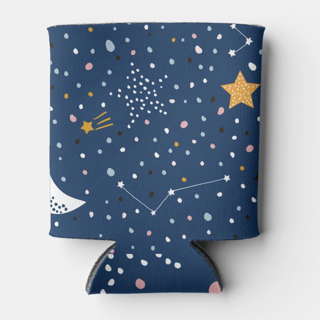 Starry Sky: Childish Seamless Pattern. Can Cooler (Front)