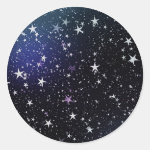 Starry Sky Classic Round Sticker