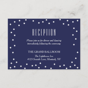 Starry Sky Crimson Stripes Reception Details Enclosure Card