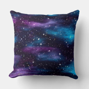 Starry Sky Galaxy Throw Pillow
